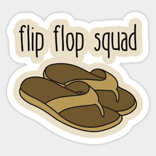 Flip Flop Squad, Funny Summer Vacation Flip Flops Sticker